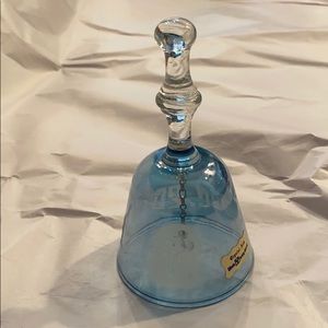 Vintage Disney blue iridescent glass bell